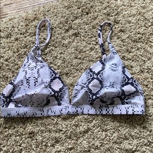 Snake skin bikini top
